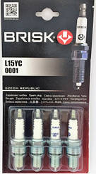 Свічки запалювання ВАЗ 2101, 2102, 2103, 2104, 2105, 2106, 2107, 2108, 2109 BRISK L15YC 4 шт.