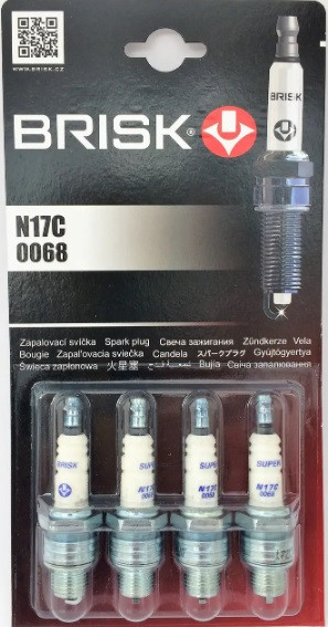 Свічки запалювання BRISK N17C коротка спідниця ГАЗ Волга Газель
