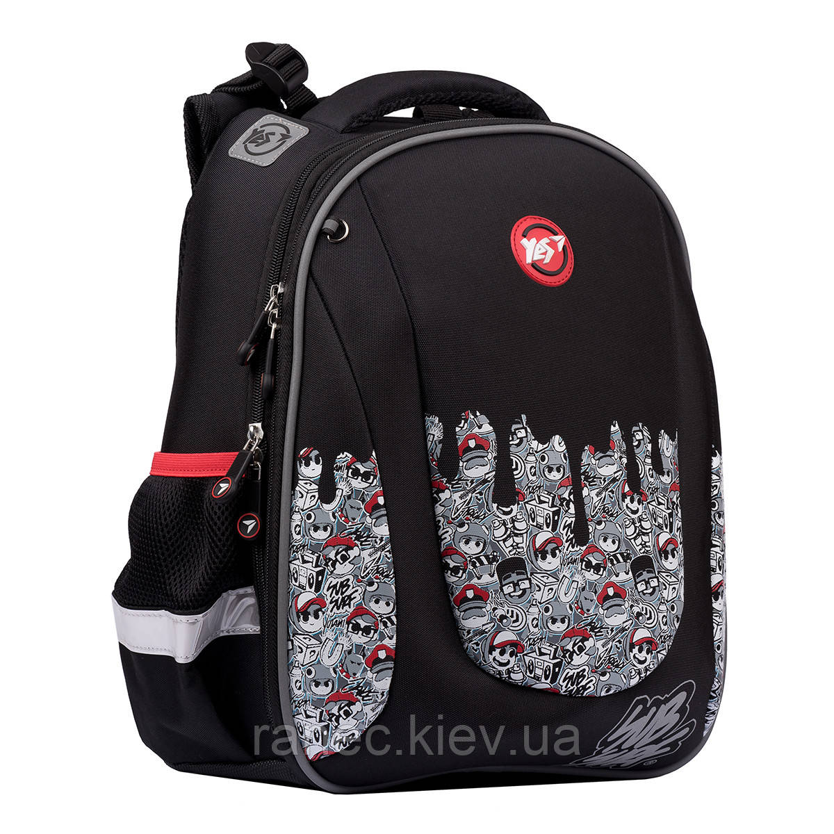 Рюкзак шкільний ортопедичний YES H-28 SubSurf.Black and White, фото 1