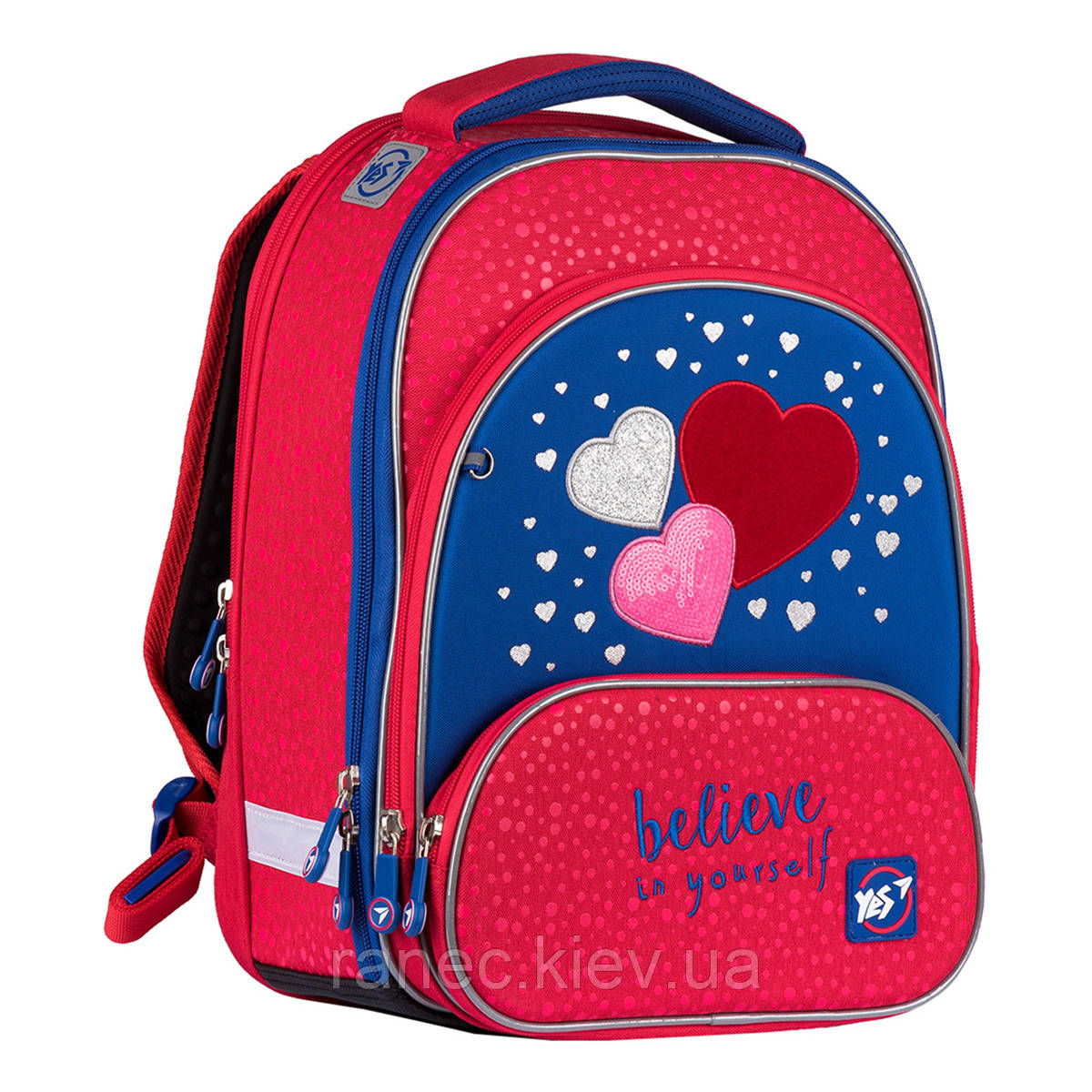 Рюкзак шкільний ортопедичний YES S-30 JUNO ULTRA Heart beat