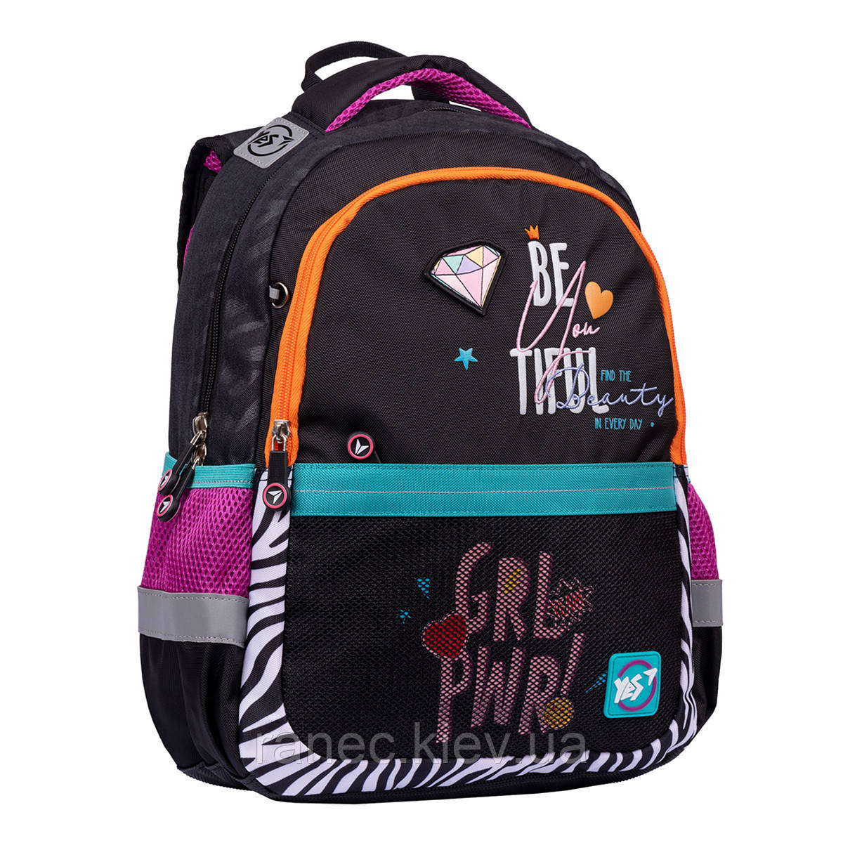 Рюкзак шкільний ортопедичний YES S-53 Beatiful Ergo, фото 1