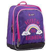 Рюкзак школьный SMART H-55 Follow the rainbow фиолетовый 558039