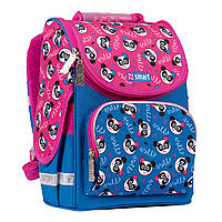 Рюкзак школьный каркасный Smart PG-11 Hello panda синий/розовый 557596