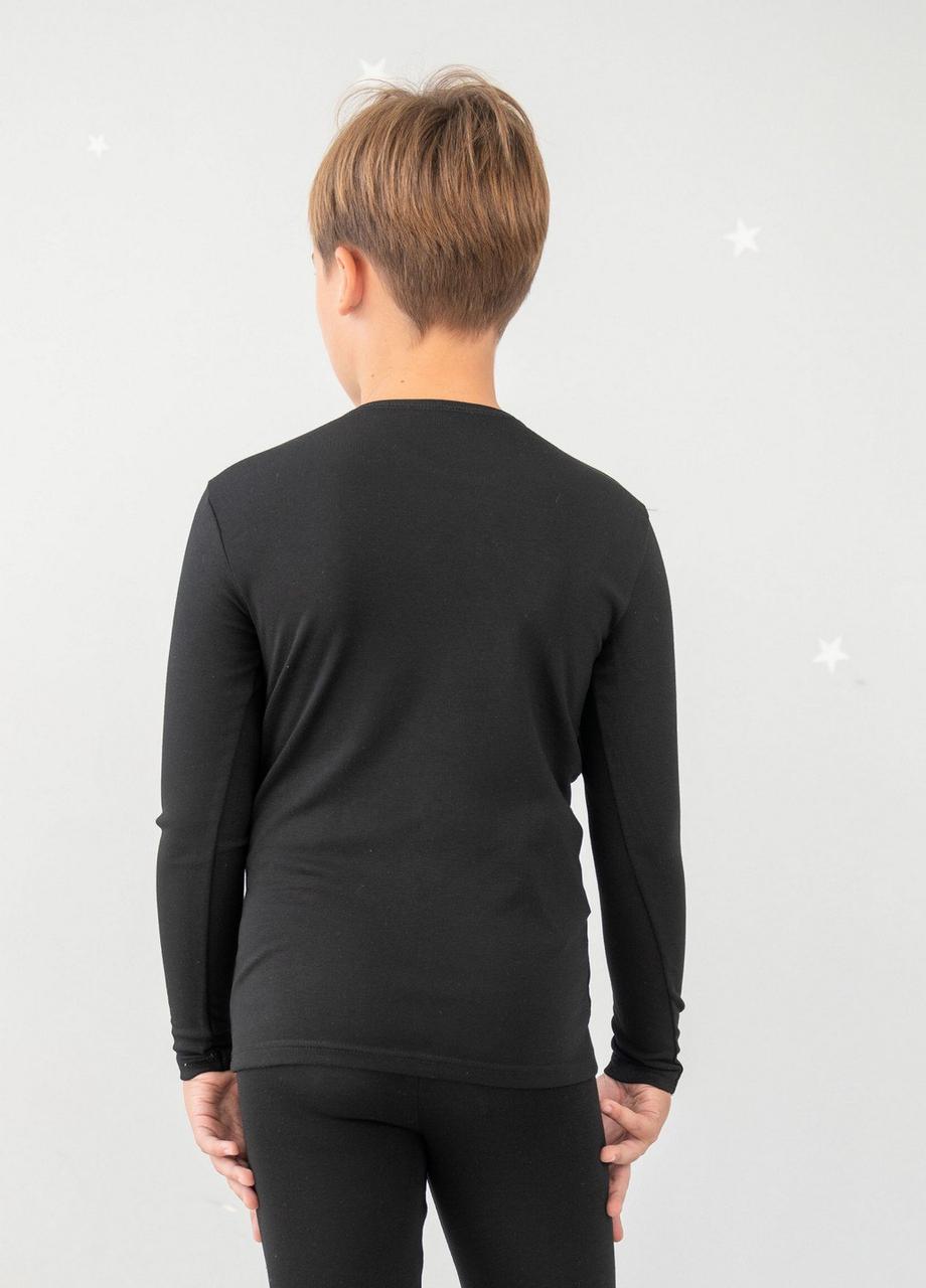Детское термобелье для детей 5 лет Наталюкс комплект штаны кофта черный - фото 8 - id-p1646804512