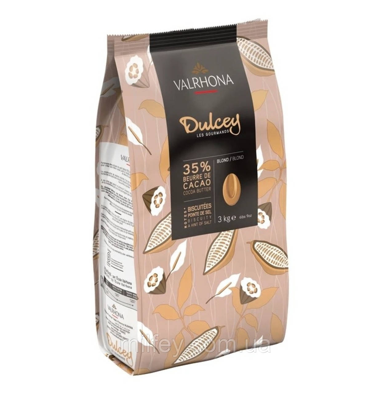 Карамелізований білий шоколад Valrhona Dulcey 35% 3 кг