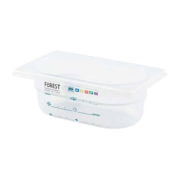 Гастроемкість без ручки прямокутна GN 1/9 "Gasronorm" 17.6х10.8х6.5м/600мл з поліпропилена FoREST, фото 1
