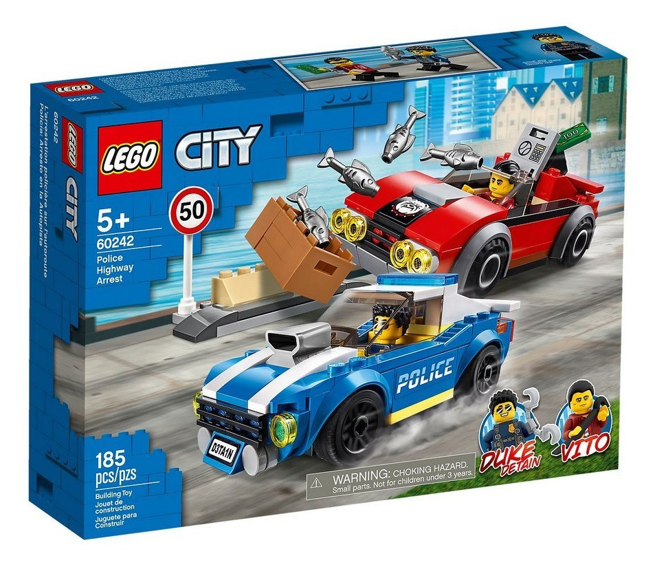Конструктор LEGO City Поліцейський арешт на автостраді 185 деталей (60242)