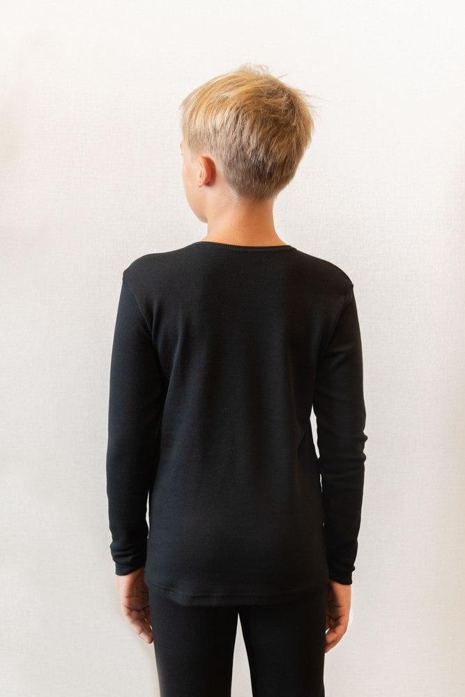 Комплект детского термобелья на 3 года Наталюкс для детей штаны и кофта длинный рукав черный - фото 3 - id-p1646819577