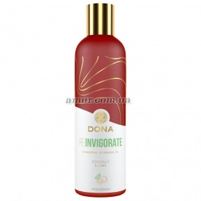 Масажна олія Dona Reinvigorate, з ароматом кокоса та лайма, 120 мл