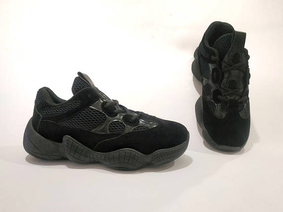 РОЗМІР 36 adidas Yeezy 500 Чорні жіночі кросівки аддас висі 500, фото 2