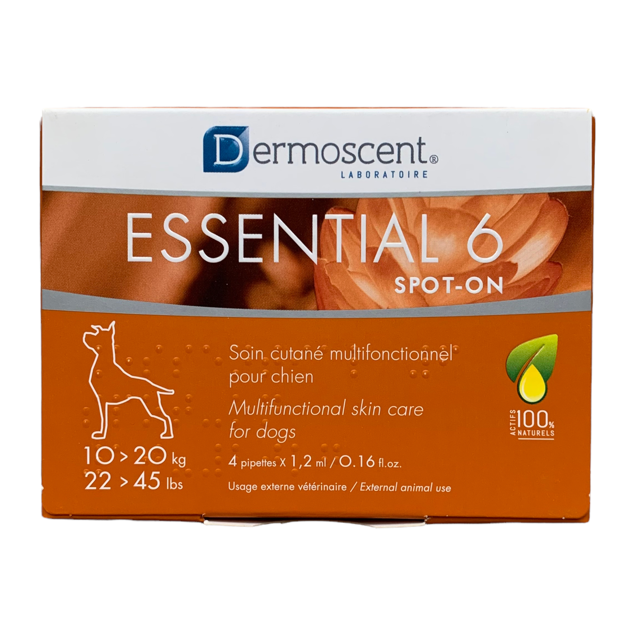Dermoscent Essential 6 spot-on 10-20 кг для собак краплі Дермосент Есеншіал для шкіри та шерсті, фото 1