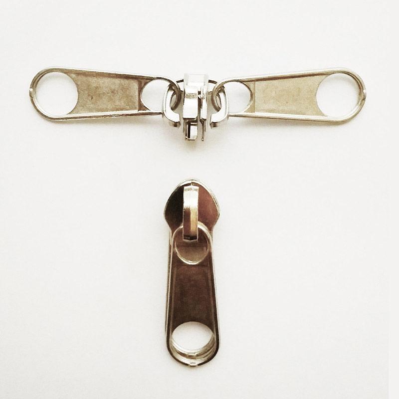 Бігунок на блискавку для сумок (1000 шт) спіраль №7 нікель