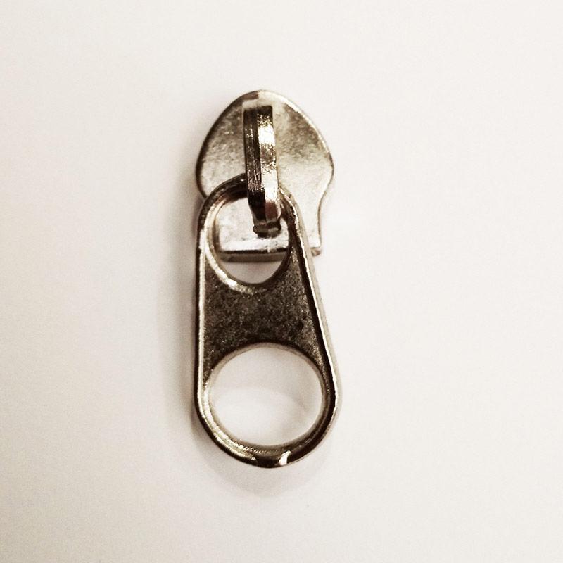 Бігунок на блискавку для сумок (1000 шт) спіраль №8 нікель