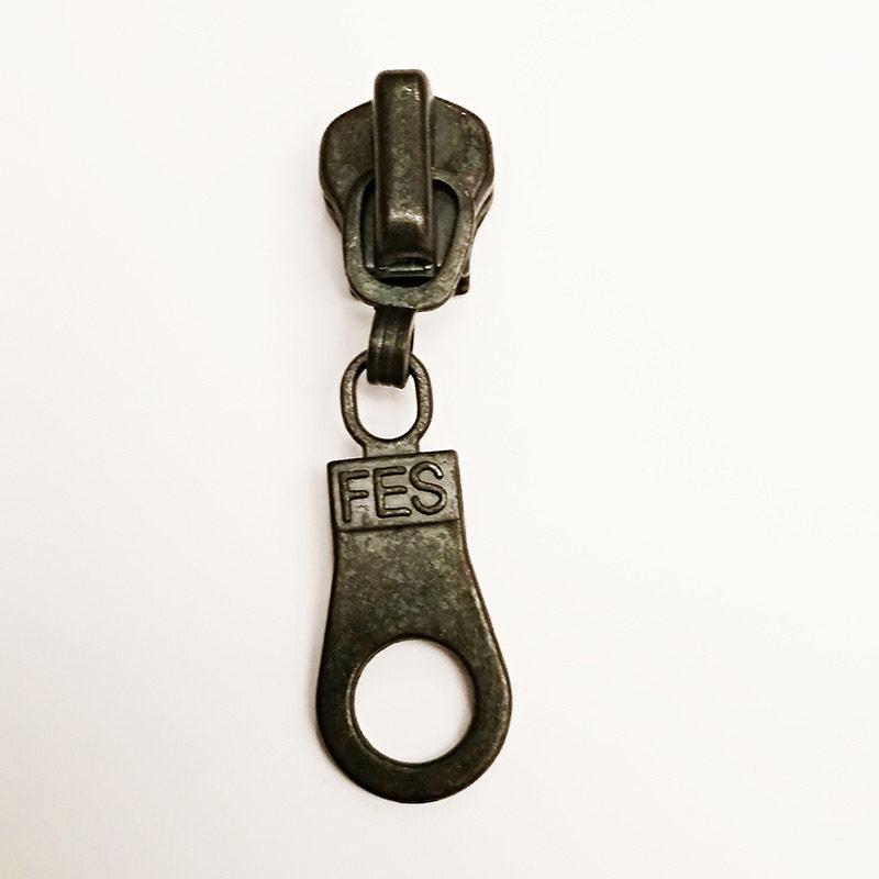 Бігунок-замок на змійку метал (1000 шт) №5 оксид