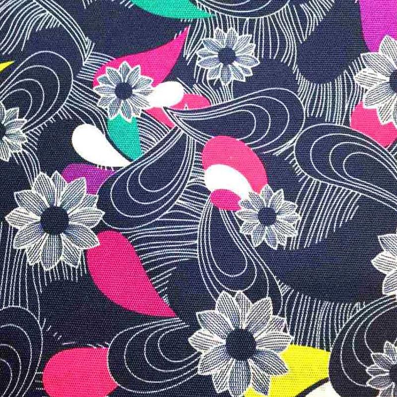 Тканина Оксфорд T600 полиуритан (50 м). ПРИНТ "Сірі квіти".