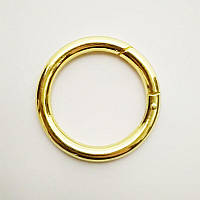 Застежка-карабин(кольцо) 40мм, золото