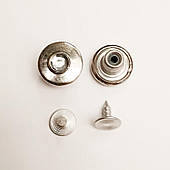 Гудзик джинсовий (1000 шт) 16 мм, нікель з білим каменем