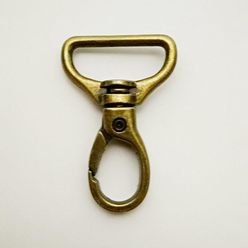 Замок карабін 25мм (100 шт), литий антик