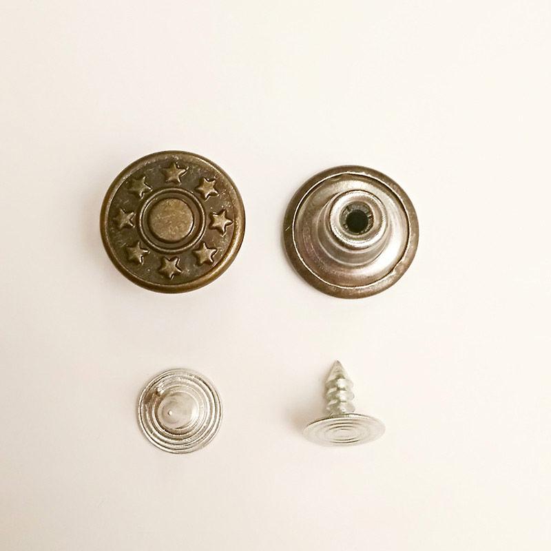 Гудзик джинсовий (1000 шт) 14мм антик