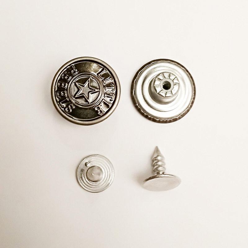 Гудзик джинсовий (1000 шт) 15 мм блек нікель