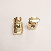 Фіксатор для шнура (1000 шт), метал, золото