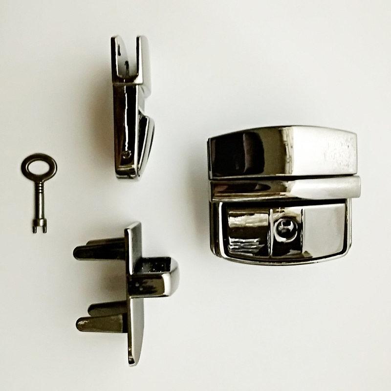 Замок для барсетки великий (100 шт), блек нікель