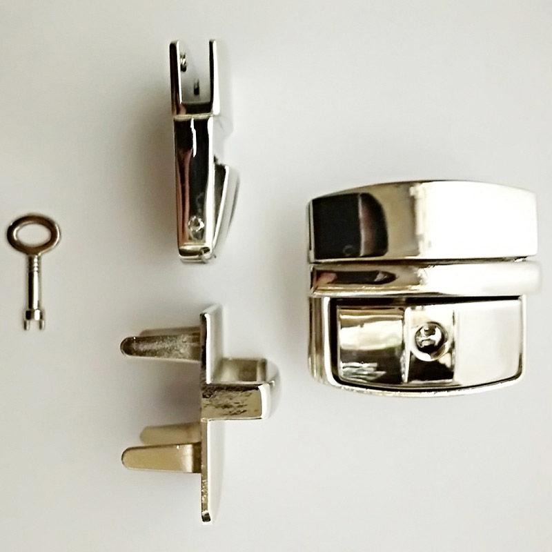 Замок для барсетки великий (100 шт), нікель