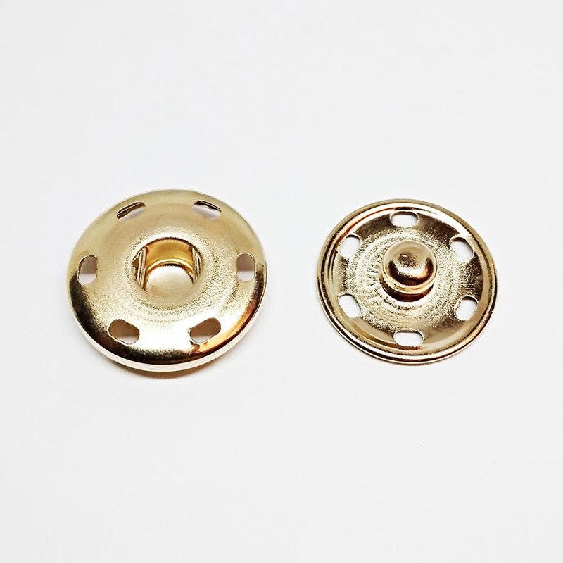 Кнопка для одягу пришивна 19 мм метал рожеве золото