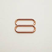 Перетяжка для бретелей 12мм (1000 шт), метал, рожеве золото