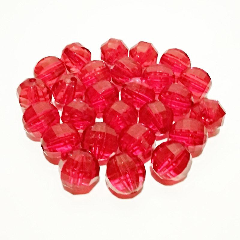 Намистини акрилові 14 мм пришивні (1000 шт). Червоні