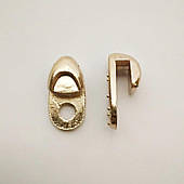 Гачок взуттєвий під заклепку (1000 шт), литий, золото