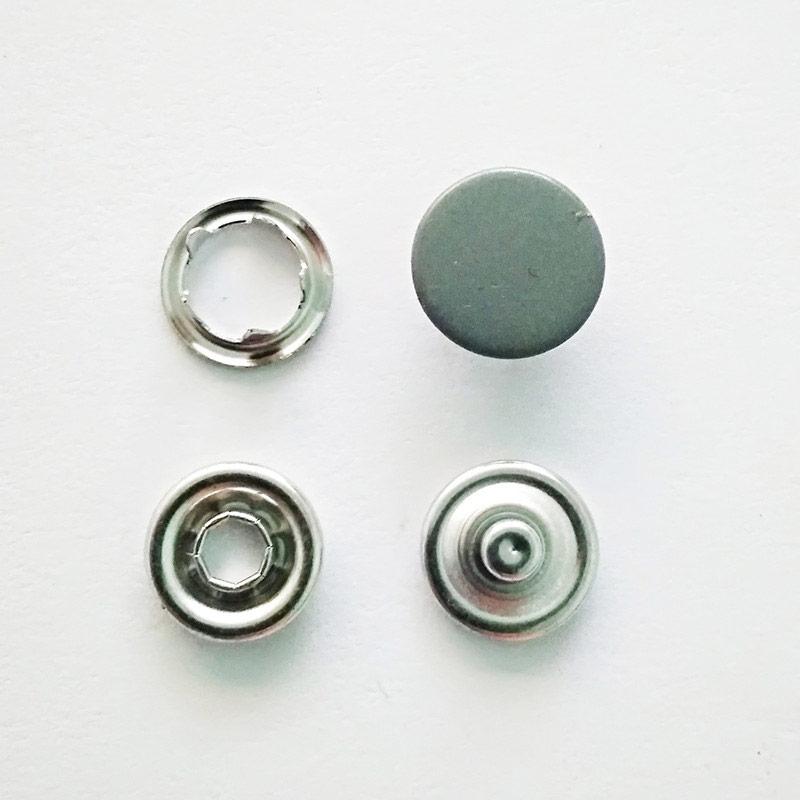 Кнопка Бейбі (1440 шт) 9,5мм сіра, закритий капелюшок