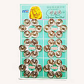 Кнопка пришивна (10 аркушів) 12 мм, метал, нікель