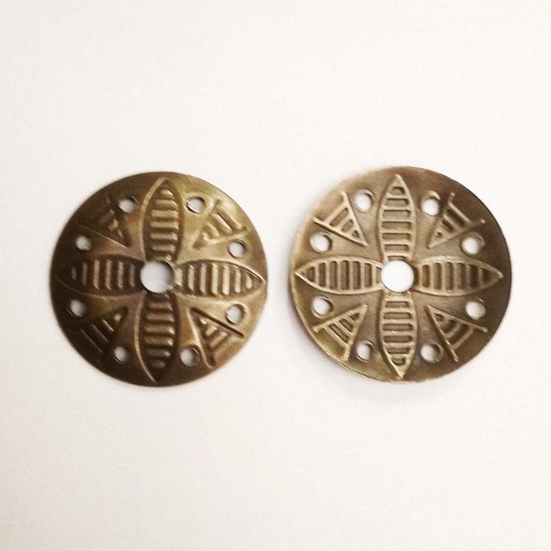 Прикраса під заклепку (1000 шт), кругла, метал, антик.