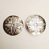 Прикраса під заклепку (1000 шт), кругла, метал, нікель.