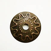 Прикраса під заклепку (1000 шт), кругла, метал.