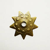 Прикраса під заклепку (1000 шт), зірка, метал, антик.