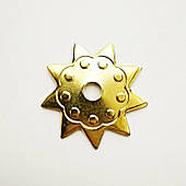 Прикраса під заклепку (1000 шт), зірка, метал, золото.