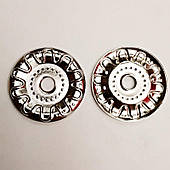 Прикраса під заклепку (1000 шт), кругла, нікель.