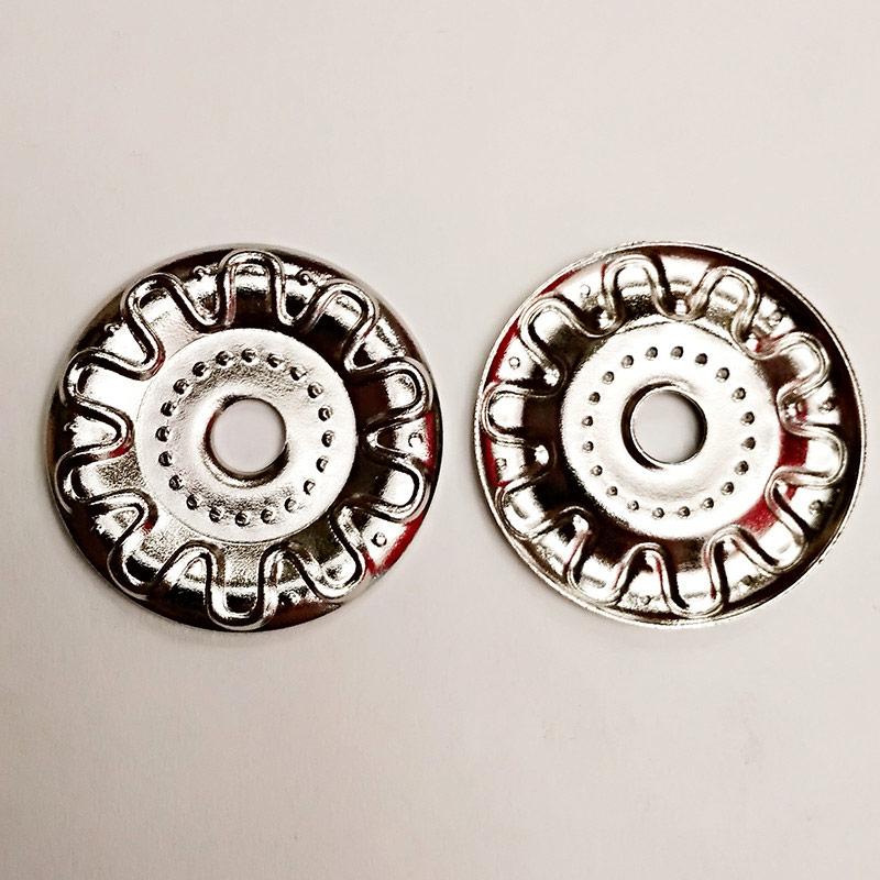 Прикраса під заклепку (1000 шт), кругла, нікель.