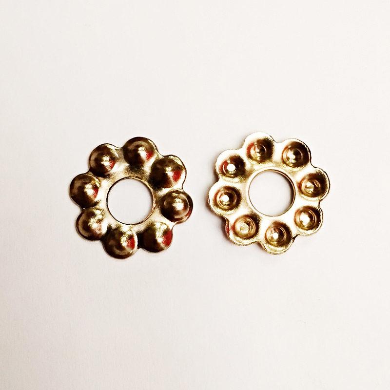 Прикраса під заклепку (1000 шт), кругла, золото.