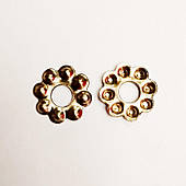 Прикраса під заклепку (1000 шт), кругла, золото.