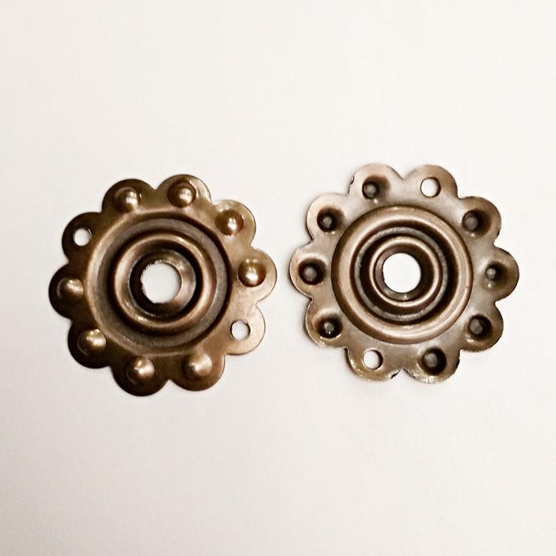 Прикраса під заклепку (1000 шт), кругла, антик.