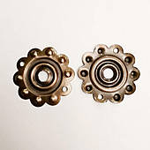 Прикраса під заклепку (1000 шт), кругла, антик.