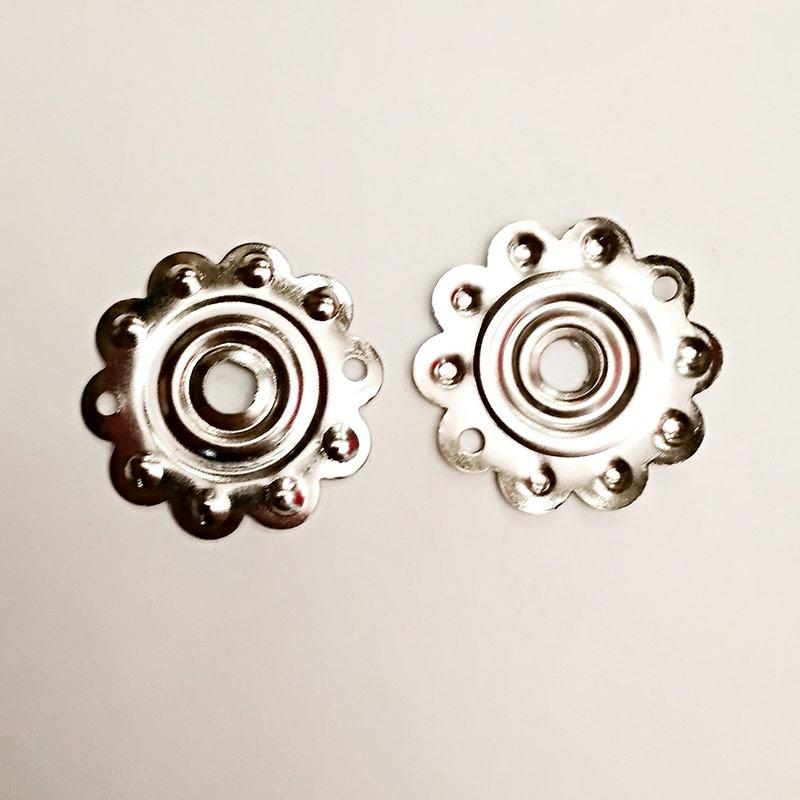 Прикраса під заклепку (1000 шт), кругла, нікель.