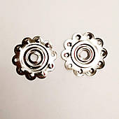 Прикраса під заклепку (1000 шт), кругла, нікель.