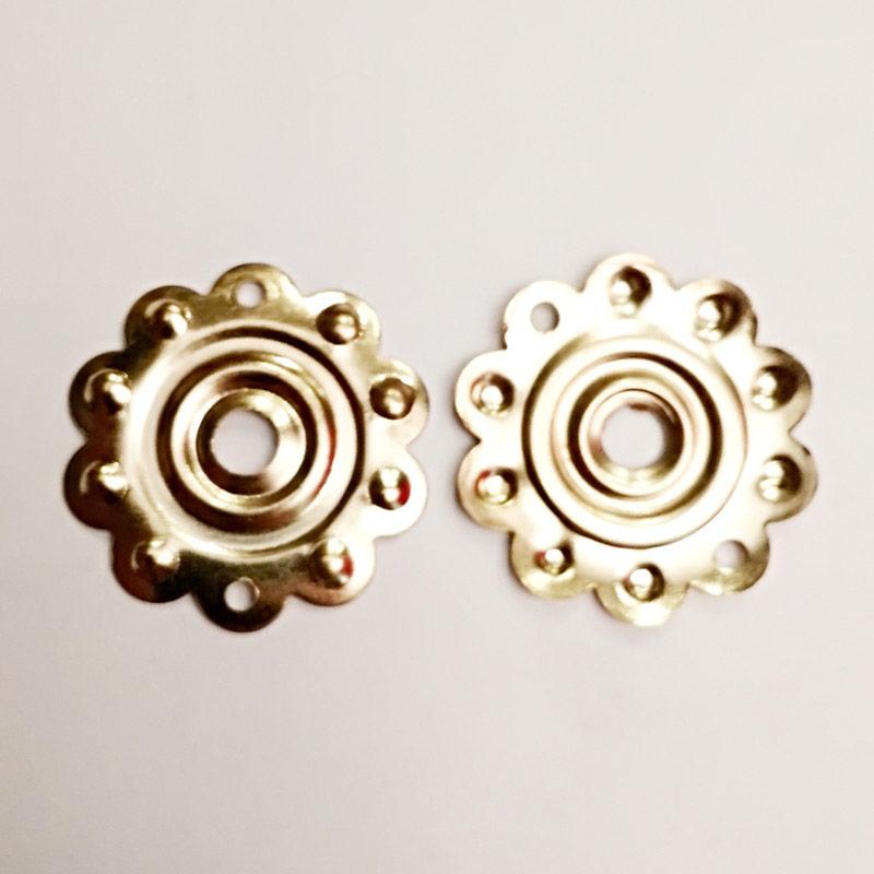 Прикраса під заклепку (1000 шт), кругла, золото.