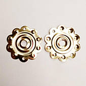 Прикраса під заклепку (1000 шт), кругла, золото.