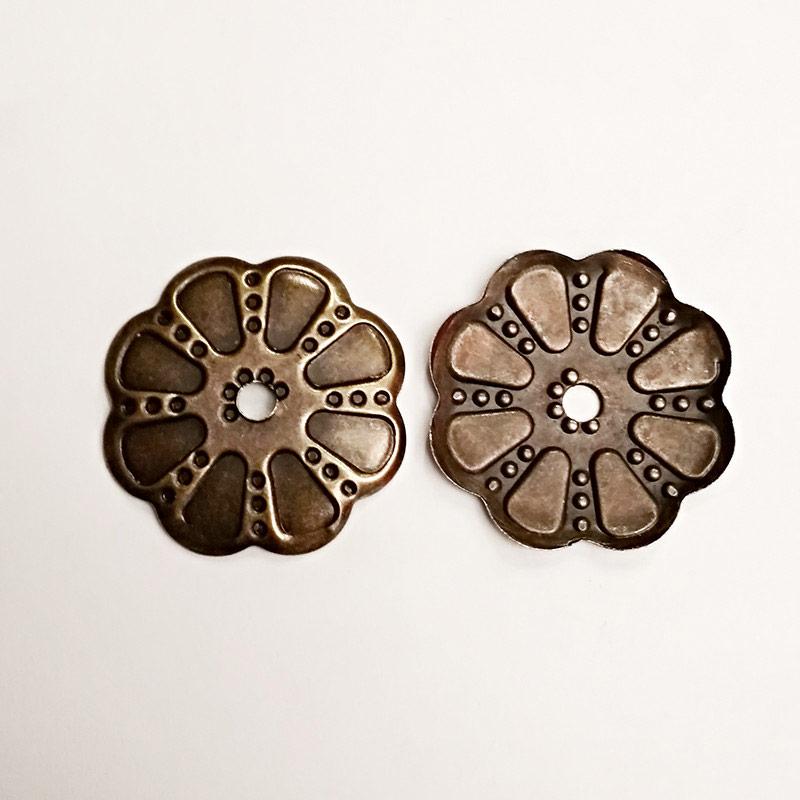 Прикраса під заклепку (1000 шт), кругла, антик.