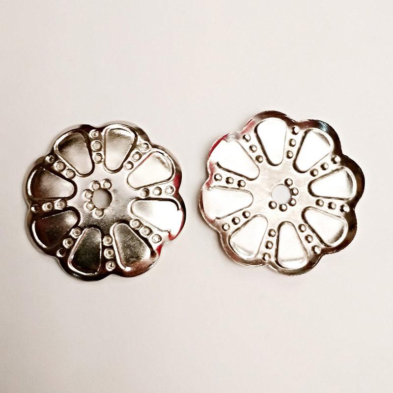 Прикраса під заклепку (1000 шт), кругла, нікель.